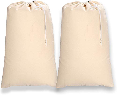 Heavy Duty Laundry Bag,Canvas Laundry Bags,Cotton Laundry Bag with Drawstrings, Easy to Carry,Washable Laundry Bag,Santa Bag,Laundry Hamper Bags 24x36 inch -Natural (Set Of 4 Pieces)