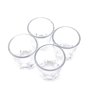 Korean Soju Shot Glasses Set, Also for Whiskey,Tequila,and Liquor, Dishwasher Safe Clarity Glassware, 1.7 oz (4PCS)