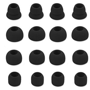 Zotech 8 Pair (16pcs) Replacement Earbud Tips for Beats Powerbeats3 Wireless Stereo Headphones - Small, Medium, Large, and Double Flange (Black)