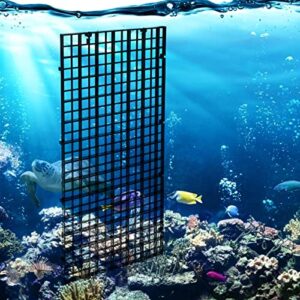 6 Pcs Grid Isolate Board Divider Fish Tank Bottom Black Filter Tray Aquarium Crate by OBANGONG