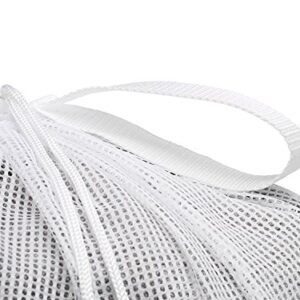 Mesh Laundry Bag With Drawstring For Delicates, Washing Machine,Traveling,College,Dirty Clothes/Net Big Size Heavy Duty Reusable Door Foldable/Garment White 2 Pack