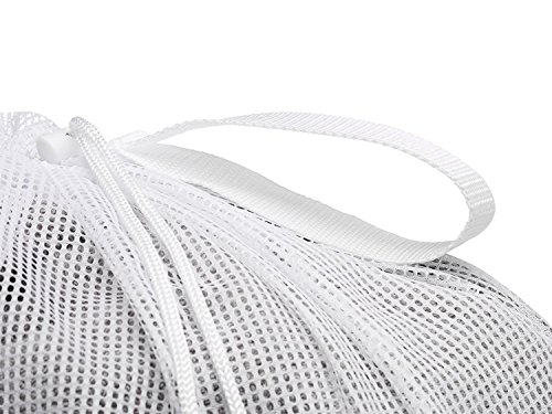 Mesh Laundry Bag With Drawstring For Delicates, Washing Machine,Traveling,College,Dirty Clothes/Net Big Size Heavy Duty Reusable Door Foldable/Garment White 2 Pack