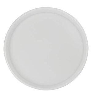 saedy white plastic fast food trays, round serving trays(4 packs)