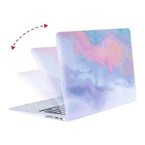 MOSISO Compatible with MacBook Air 13 inch Case (Models: A1369 & A1466, Older Version 2010-2017 Release), Plastic Pattern Hard Shell Case & Keyboard Cover & Screen Protector, Colorful Clouds