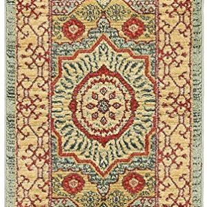 Unique Loom Palace Collection Area Rug - Saray (2' x 3' 1" Rectangle, Light Blue/ Red)