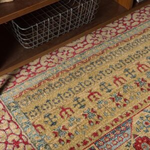 Unique Loom Palace Collection Area Rug - Saray (2' x 3' 1" Rectangle, Light Blue/ Red)