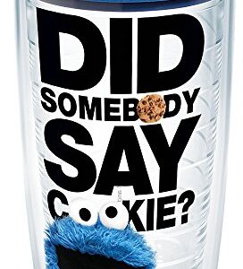 Tervis Sesame Street Made in USA Double Walled Insulated Tumbler Travel Cup Keeps Drinks Cold & Hot, 16oz, Did Somebody Say Cookie