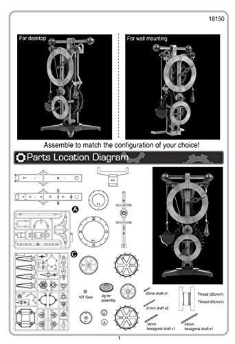 Leonardo Da Vinci Machines Series Clock #18150A ACADEMY Education Model KIT New ,#G14E6GE4R-GE 4-TEW6W222626