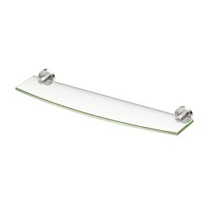 Gatco 4646 Glam Glass Shelf, 20 Inch, Satin Nickel