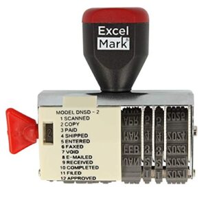 excelmark 12 phrase dater rubber stamp