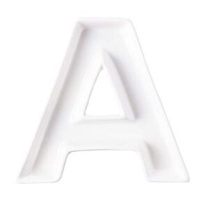 coffeezone name plates small letter dishes for candy and nuts, home decoration for party (letter a)