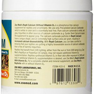 Zoo Med Reptile Calcium Without Vitamin D3 (8-Ounce / 3 Pack)