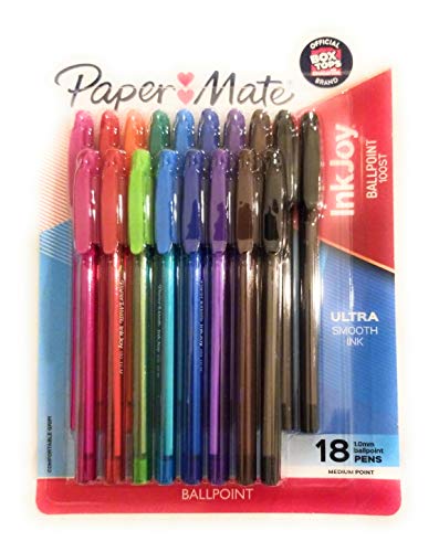 Paper Mate Inkjoy 100ST Ballpoint Pen - 1mm - 18ct - Multicolor