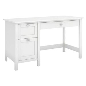 bush furniture broadview computer desk with drawers in pure white