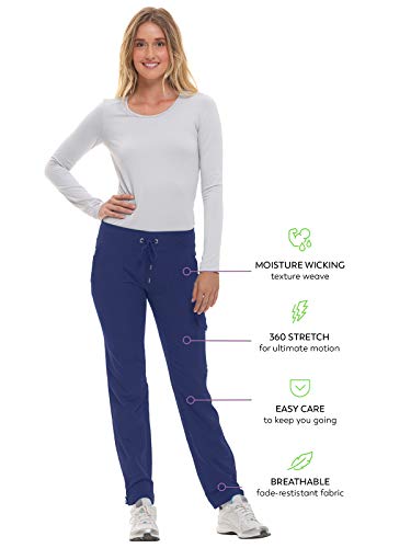 Healing Hands Jogger Scrubs for Women 7 Pocket HH360 Women’s 9154 Nikki Womens Joggers with Drawstring Navy L