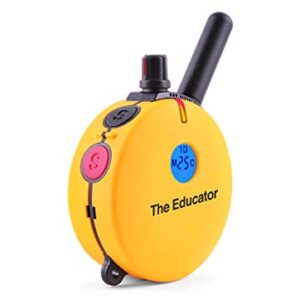 Educator ET-400-3/4 Mile Rechargeable Dog Trainer Ecollar with Remote for Medium and Large Dogs by E-Collar Technologies - Electric, Vibration and Tone Stimulation Collar w/PetsTEK Training Clicker