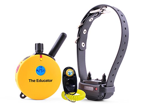 Educator ET-400-3/4 Mile Rechargeable Dog Trainer Ecollar with Remote for Medium and Large Dogs by E-Collar Technologies - Electric, Vibration and Tone Stimulation Collar w/PetsTEK Training Clicker