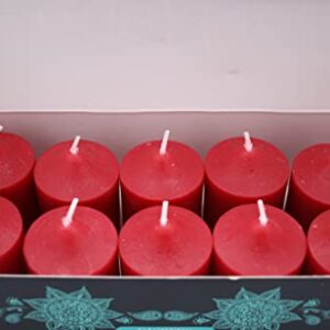 Enlightened Ambience Dickens Christmas Scented Red Votive Candles 10 Pack