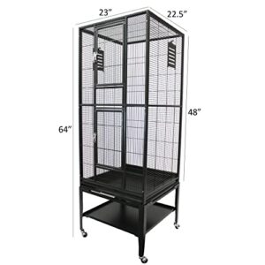 Madagascar Cage - 60" Tall Durable Spacious Metal Cage - for Sugar Gliders, Squirrels, Marmosets & Other Small Pets