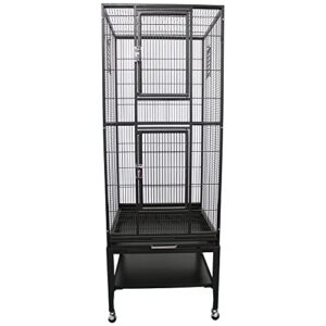 Madagascar Cage - 60" Tall Durable Spacious Metal Cage - for Sugar Gliders, Squirrels, Marmosets & Other Small Pets