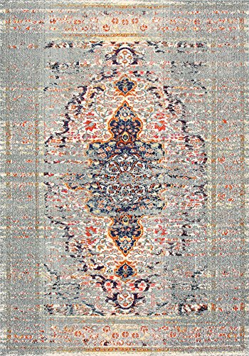 nuLOOM Sarita Distressed Persian Area Rug, 7' 10" x 11', Grey