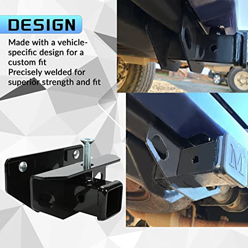 Class 3 Trailer Hitch & Cover Kit Fits 2003-2019 Dodge Ram 1500 & 2003-2013 Ram 2500 & 2003-2012 Ram 3500 2 inch Rear Receiver Hitch Tow Towing Trailer Hitch Combo Kit with One Year Warranty