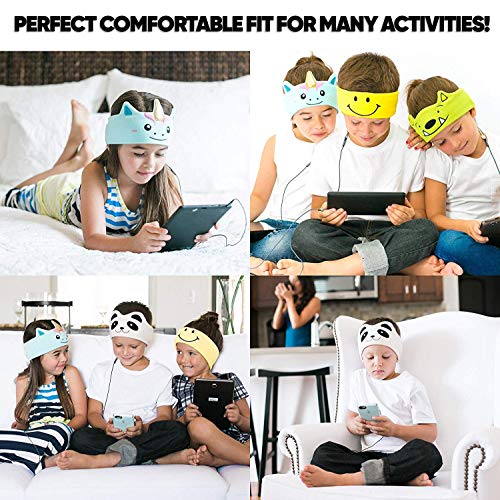 CozyPhones Kids Headphones Volume Limited with Thin Speakers & Super Soft Fleece Headband - Perfect Toddlers & Children's Earphones for Home, School & Travel - Fox