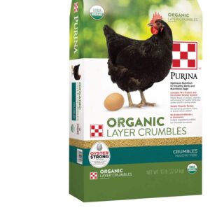 Purina Organic Layer Crumbles Chicken Feed , 35 lb