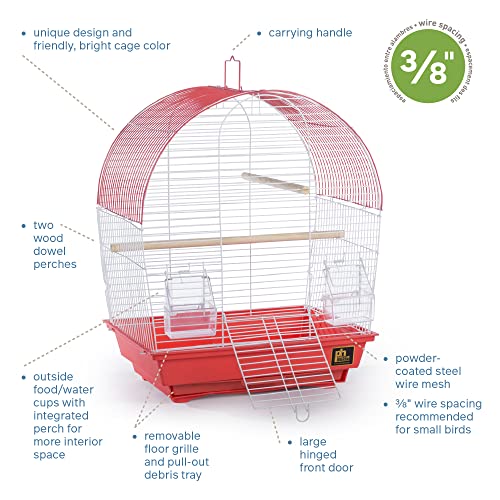 Prevue Pet Products South Beach Dome Top Bird Cage, Coral (SP50100)