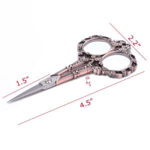 BIHRTC Vintage European Style Scissors for Embroidery, Sewing, Craft, Art Work & Everyday Use