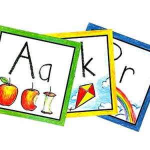 Learning Without Tears Color Wall Cards- Get Set for School- Pre-K and TK, Sensory, Alphabet, Letters and Illustrations, Classroom Display and Student Reference- for School and Home Use