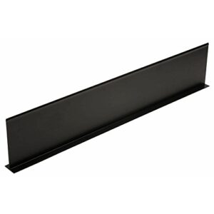 shelf divider t shape black plastic - 36" l x 5" h