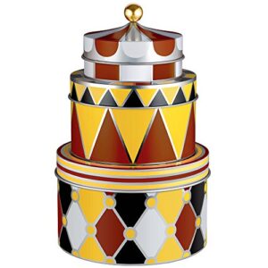 alessi, set 3 circus all-purpose boxes, set of 3, multicolor