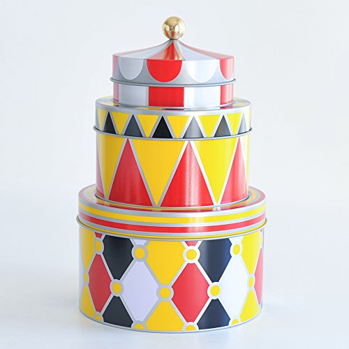 Alessi, Set 3 Circus All-Purpose Boxes, Set Of 3, Multicolor