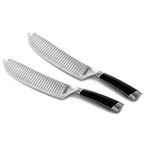 casaware groovetech 2-piece all purpose 8-inch knife set
