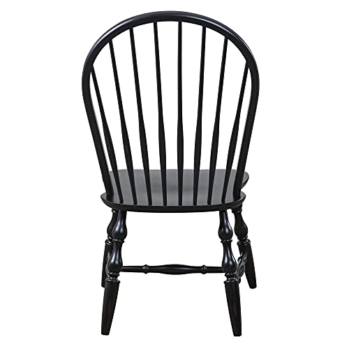 Sunset Trading Windsor Dining Chair Set, 41", Antique Black