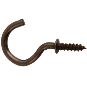 7/8 inches antique black plated ceiling screw hooks bronze for hanging 40pcs (black)