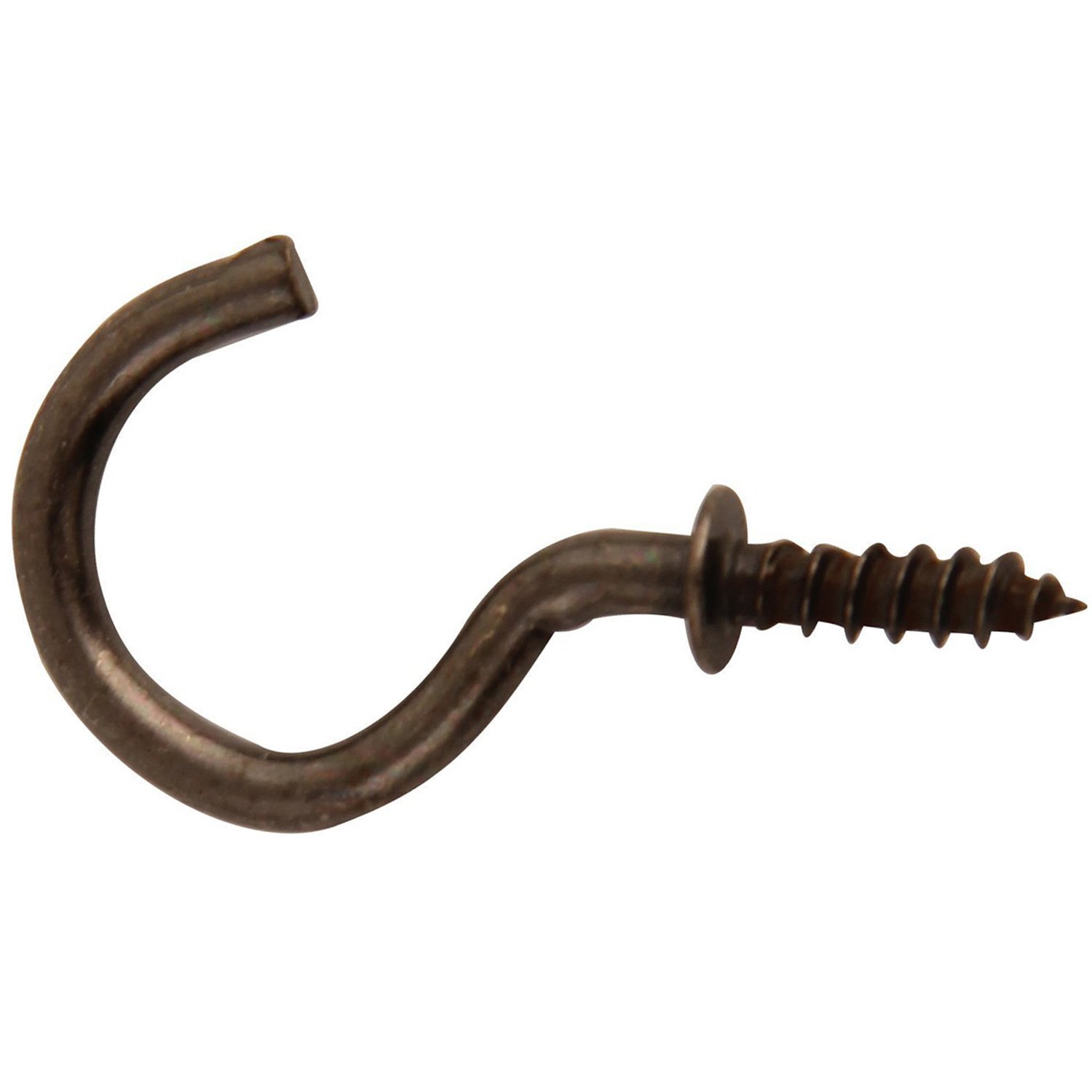 7/8 Inches Antique Black Plated Ceiling Screw Hooks Bronze for Hanging 40PCS (Black)