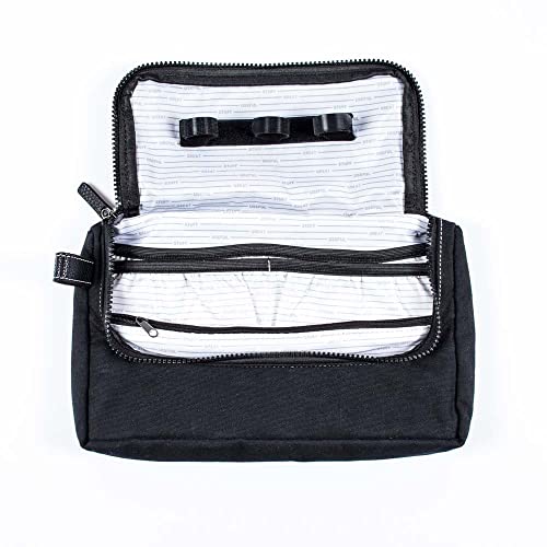 G.U.S Travel Media Pouch | Tablet, Power Bank, Cell Phone, Charger Cord Organizer Cord Travel Pouch | Travel Organizer Bag for Electronic Accessories & Mobile Gadgets | Midnight Black