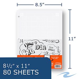 ROARING SPRING Whitelines Engineering Pad, Digitally Download Your Notes with FREE App, Premium Gray Paper, 8.5" x 11" 80 Sheets