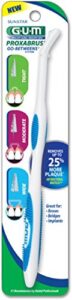 gum proxabrush permanent handle - compatible with go-betweens interdental brushes - eco friendly floss picks for teeth, braces, and implants