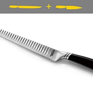 casaWare Groovetech 2-Piece Carving Set (9-Inch Carving and 9-Inch Serrated Bread Knife)