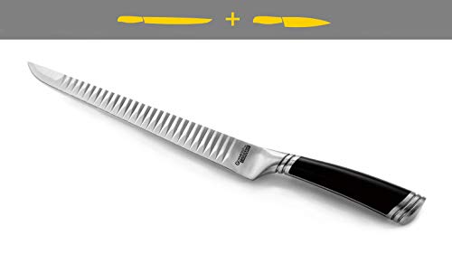 casaWare Groovetech 2-Piece Carving Set (9-Inch Carving and 9-Inch Serrated Bread Knife)