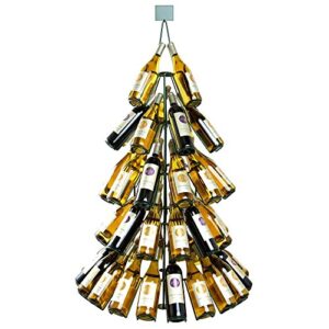 53" tall wine bottle christmas tree rack - holds 60 bottles