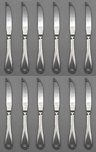 Mikasa Bravo Premium Stainless Steel Steak Knife, Silver (Set of 12)