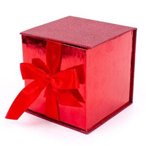 hallmark signature small valentine's day gift box with fill (red glitter)
