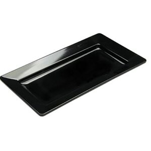 hubert® platter rectangular black china look melamine - 14" l x 8" w x 1 1/2 h