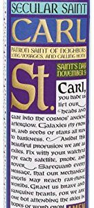 Carl Sagan Secular Saint Candle - 8.5 Inch Tall Glass Prayer Votive - Made in The USA