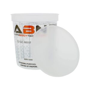 ABN 32oz Paint Mixing Cup Lids 12 Pack - Epoxy Resin Supplies Automotive Paint Mixing Cup Lids, Clear Plastic Quart Epoxy Measuring Cup Lids