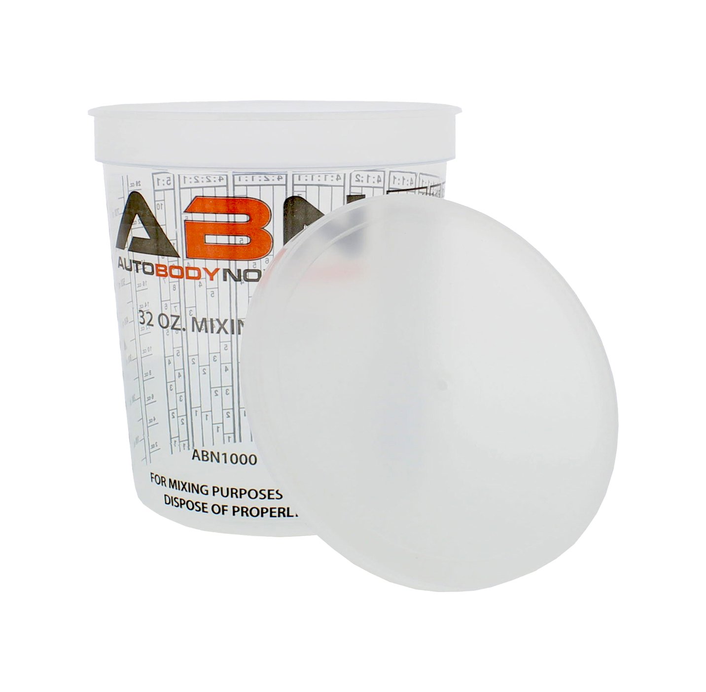 ABN 32oz Paint Mixing Cup Lids 12 Pack - Epoxy Resin Supplies Automotive Paint Mixing Cup Lids, Clear Plastic Quart Epoxy Measuring Cup Lids